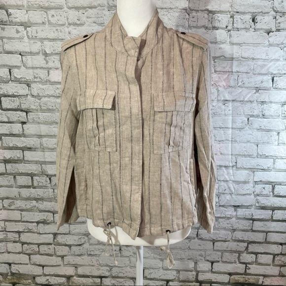 VINCE CAMUTO Light Stone Stripe Blazer Small - Picture 7 of 12